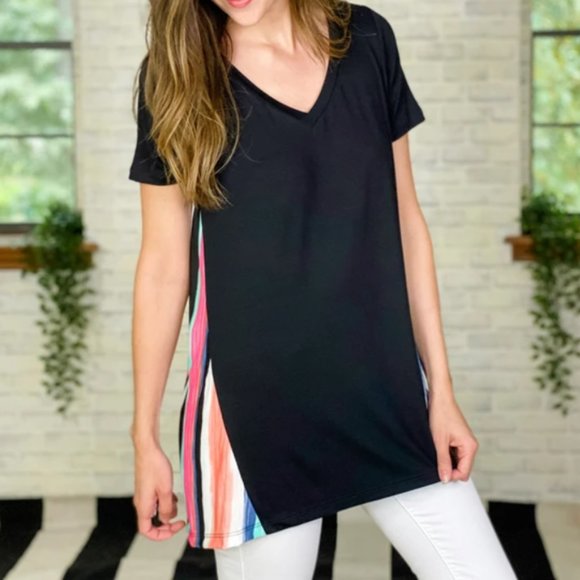 Women's Top BACK OF STRIPES - Picture 1 of 4